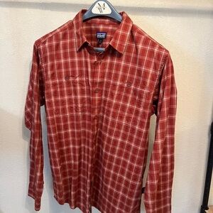 Patagonia Men's Casual Red Checkered Shirt